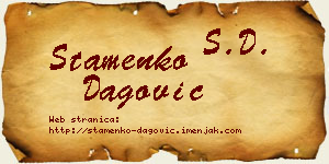 Stamenko Dagović vizit kartica